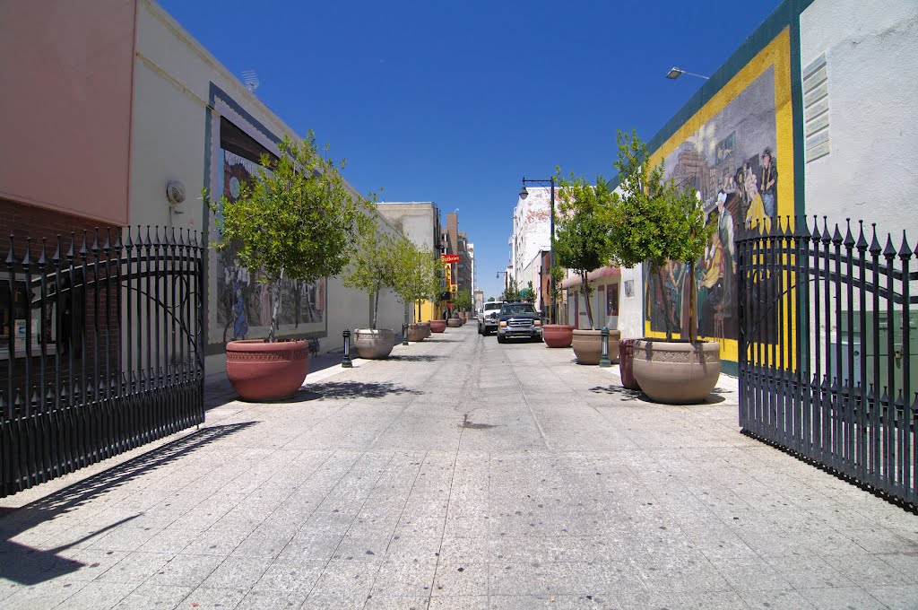 A look west down Wall St from Chester Ave, 6/2012