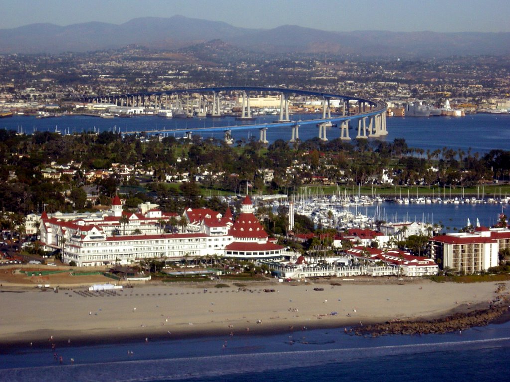 Hotel Del Coronado, from the sky