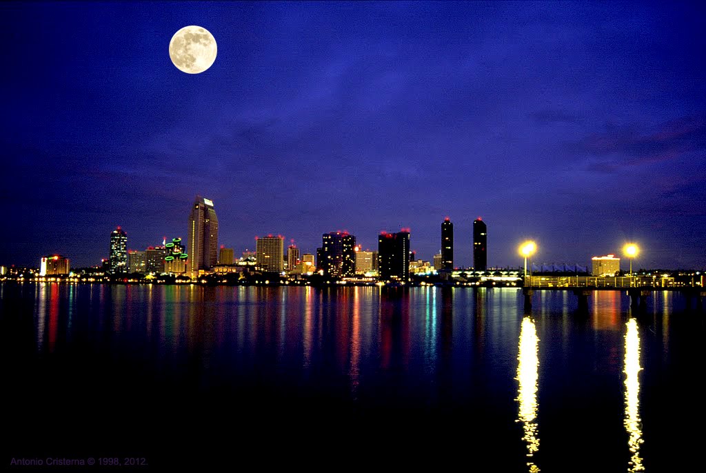 SAN DIEGO AT NIGHT, from Coronado. 1998.