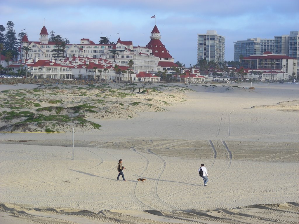 Hotel Del Coronado & Beach from new Lifeguard tower