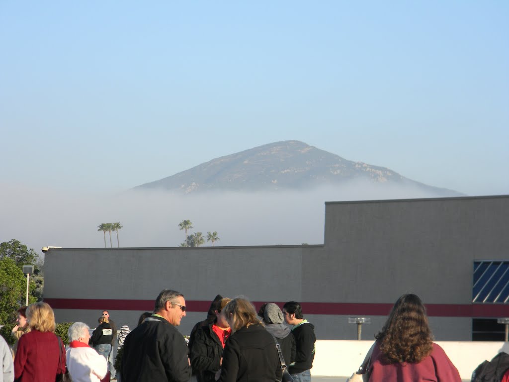 Fog around Cowles Mountain