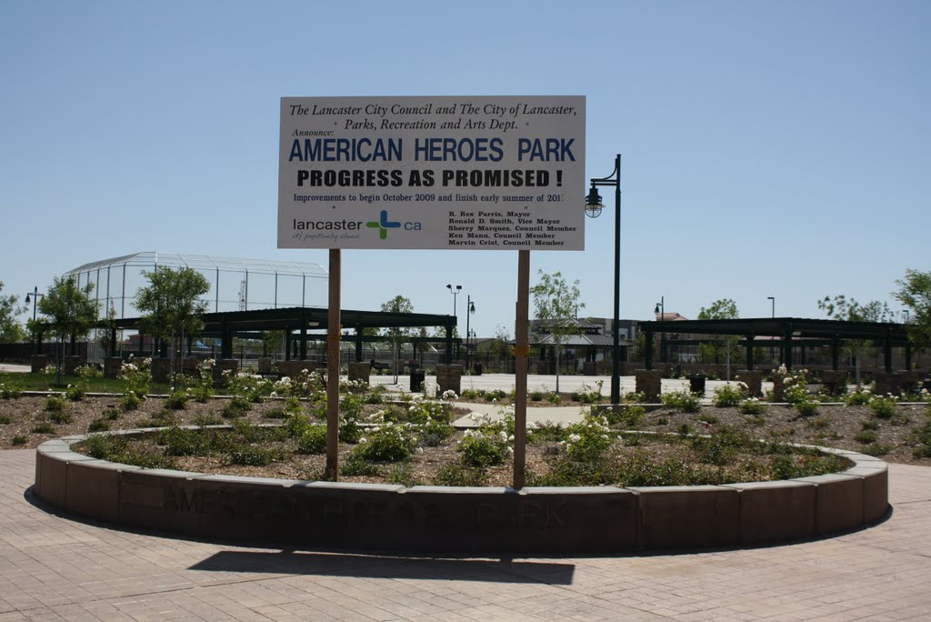 American Heroes Park in Lancaster, West Entrance