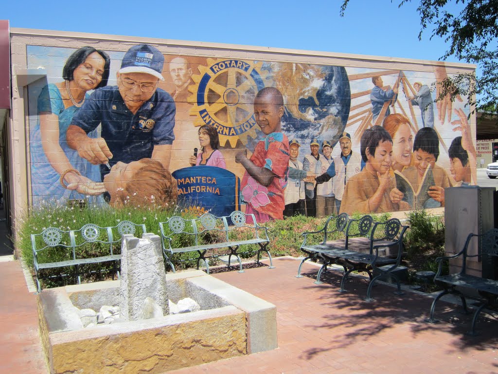 "Service Above All" Mural in Manteca, California