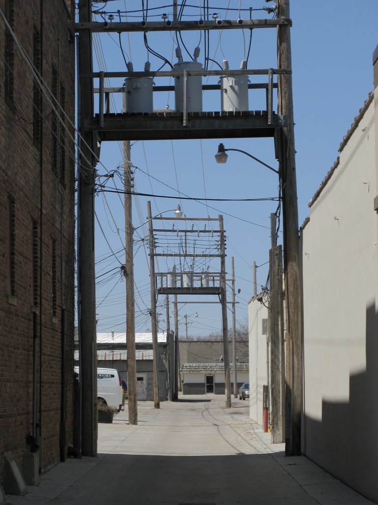 Back alley off N 4th St, Norfolk, Nebraska