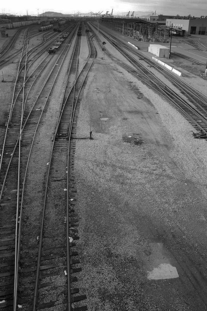 Train tracks to the Oakland Port