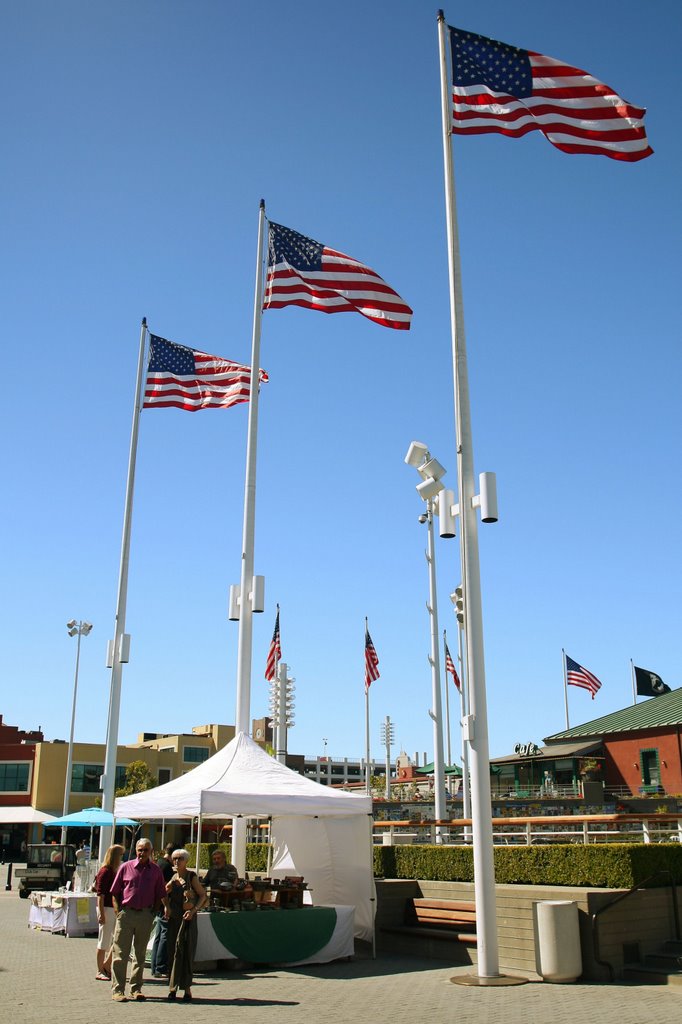 US Flags at the Wharf