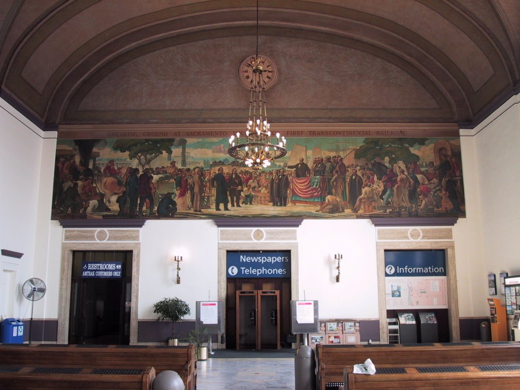 Inside of the Railway Station, Sacramento
