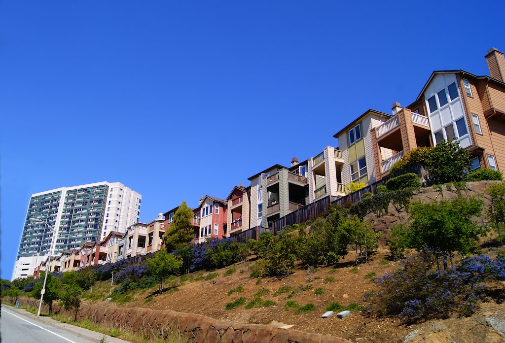 Сheerful houses. San Francisco, Sister Cities Blvd.
