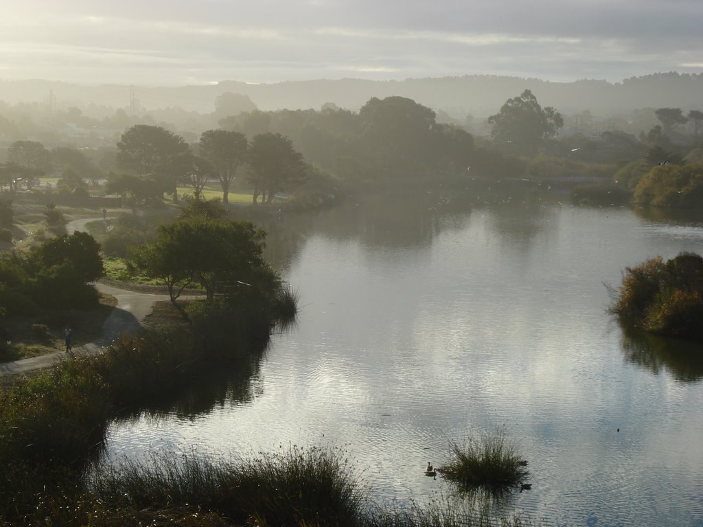 Lake behind the hotel
