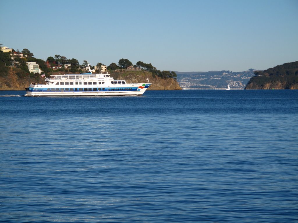 Golden Gate Ferry on San Francisco Bay, from Sausalito, California