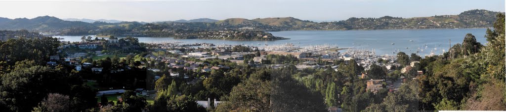 Panorama of Sausalito, Belvedere, Tiburon and Richardson Bay California
