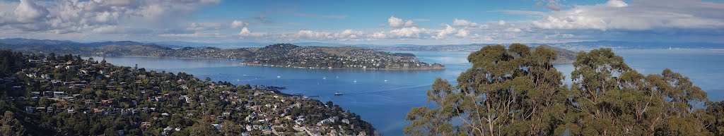 Sausalito, Tiburon, Belvedere and Richardson Bay panorama San Francisco, California (very high resolution)