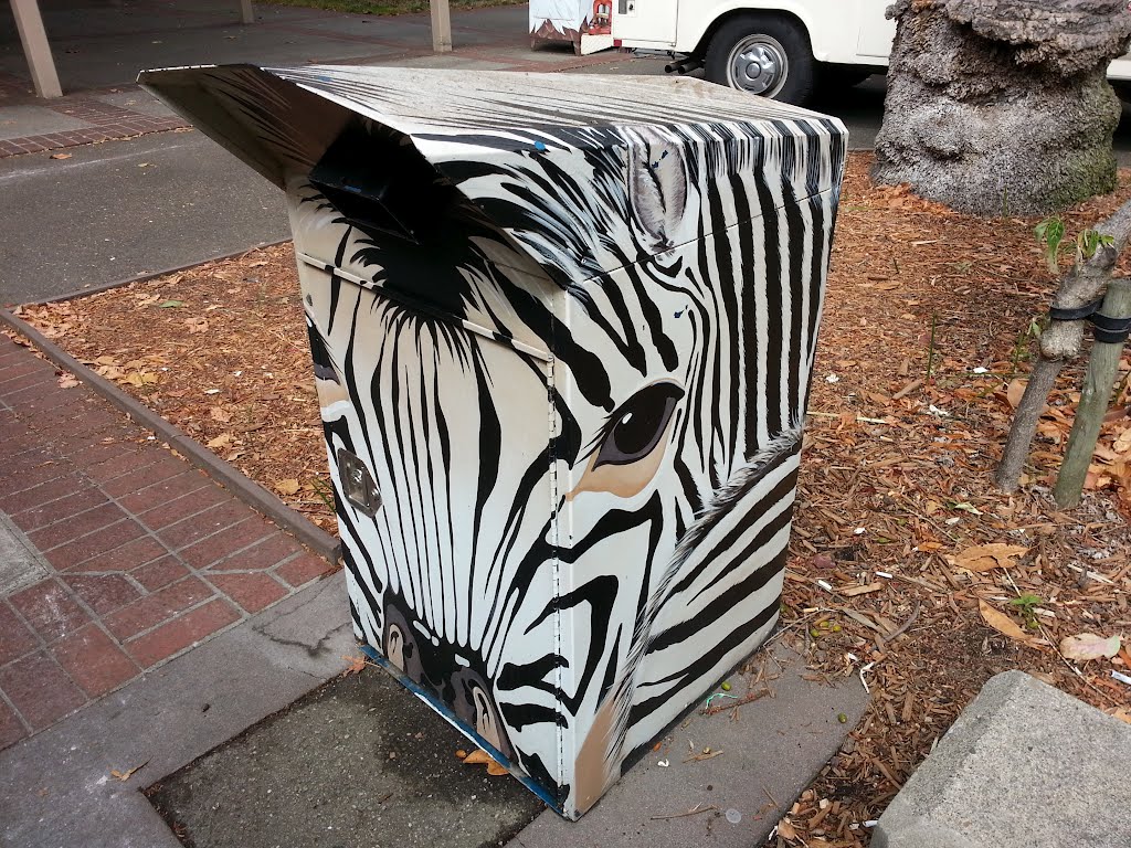 Book Return Box Art at the Hayward Public Main Library Front Entrance