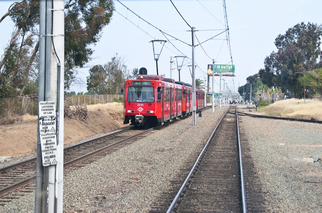 MTS Blue Line Trolley heading South