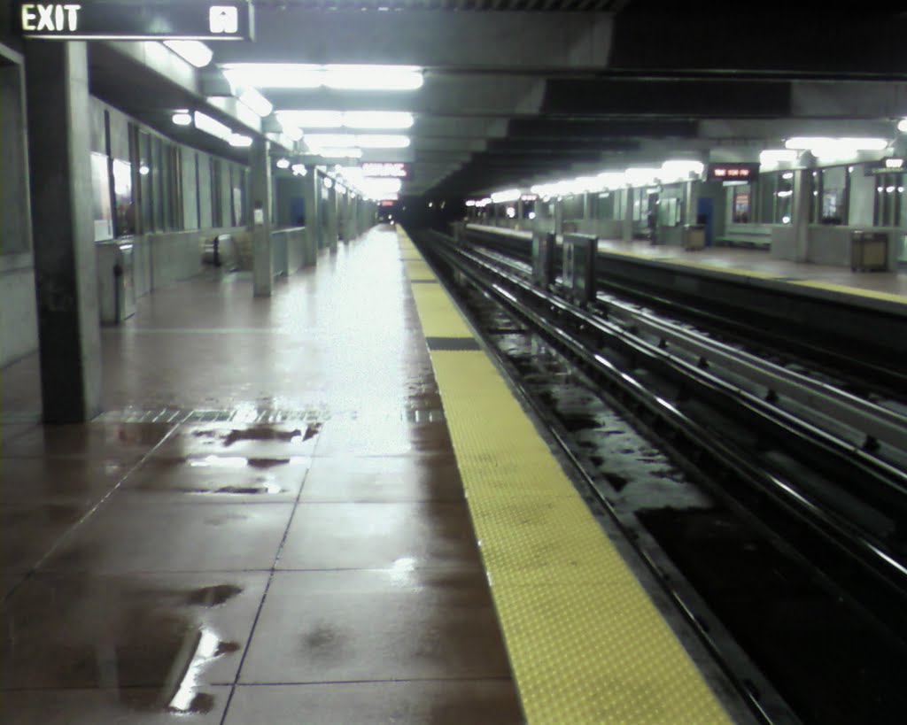 El Cerrito Plaza BART station after rain