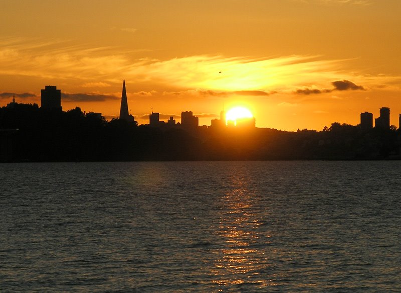 Sunset over San Francisco as Seen from Emeryville Marina