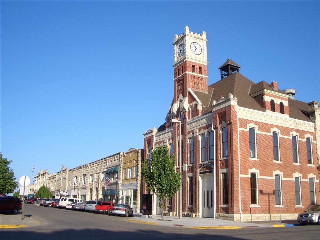 C L Hoover Opera House and other historic buildings on 7th street, downtown Junction City, KS