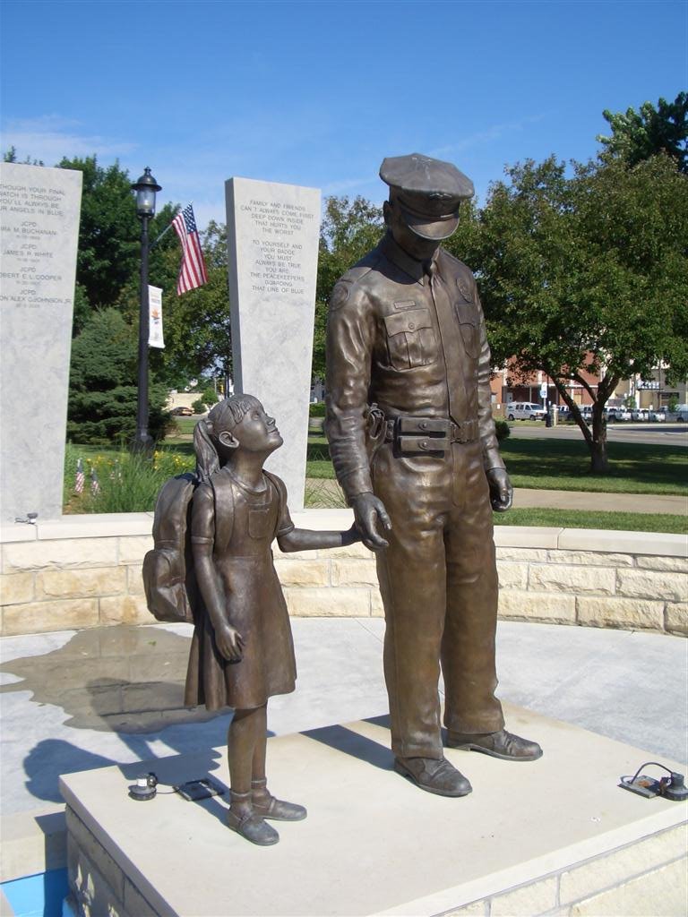 Junction City Geary County Law Enforcement Memorial, life-size bronze, Junction City, KS