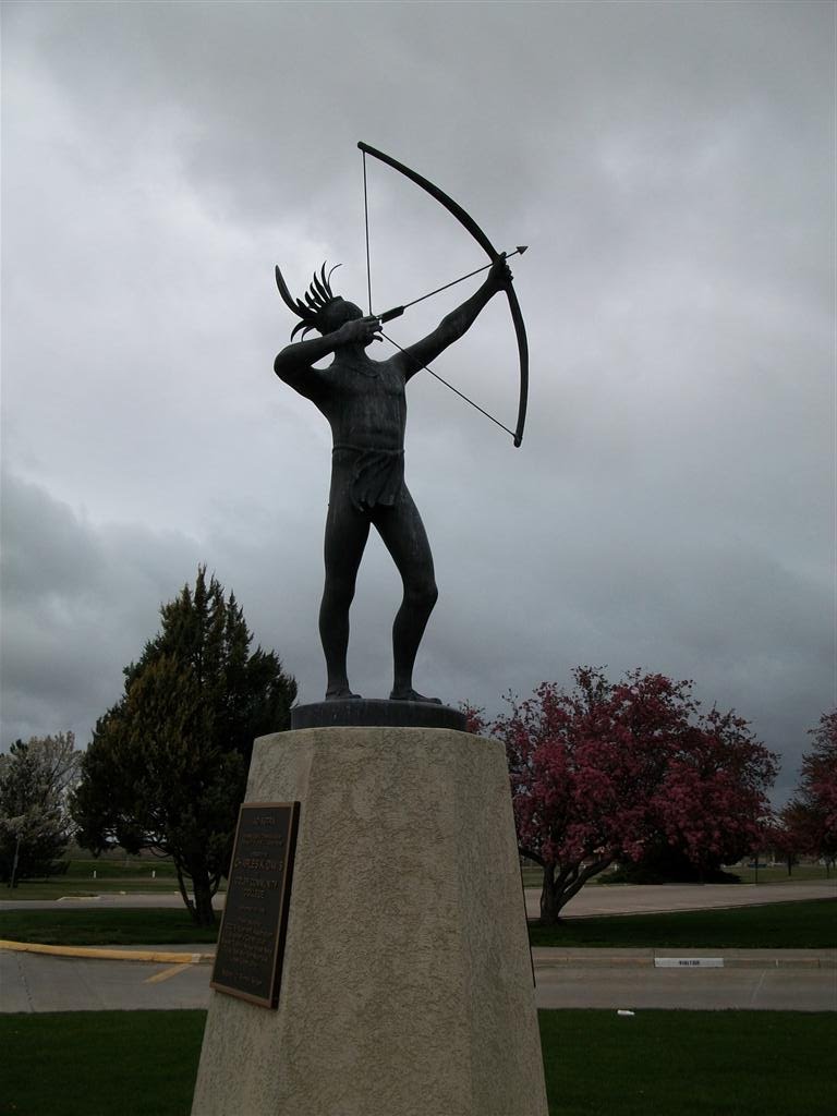 Ad Astra, quarter scale model of statue atop KS capitol building, Colby, KS