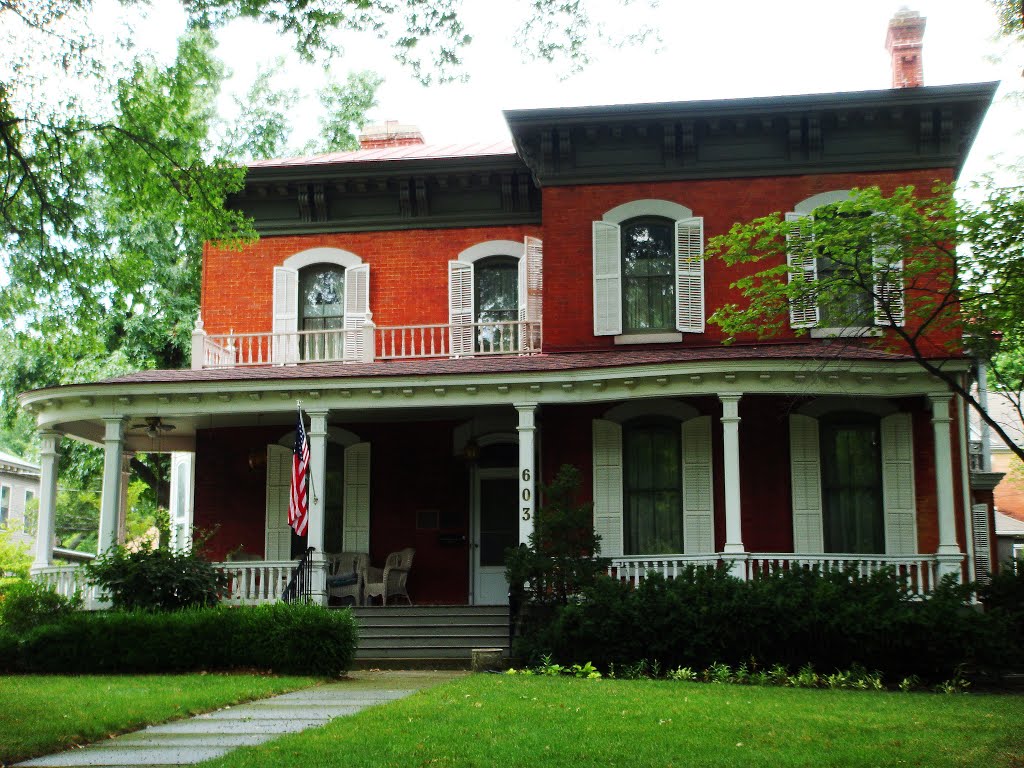Italianate with black roof trim
