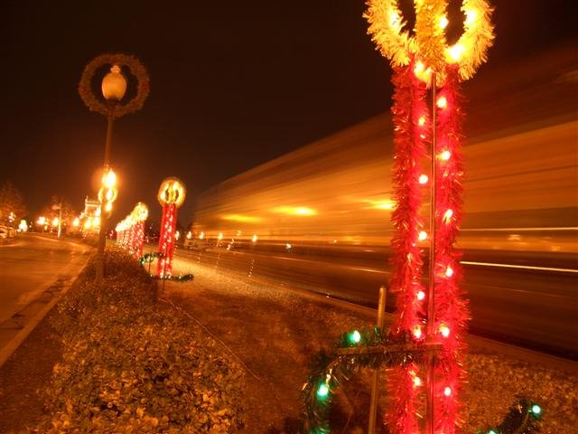 Train thru Lenexa old-town, Lenexa, KS