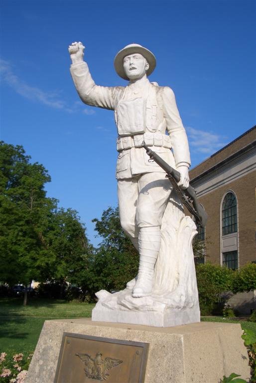 WWI doughboy life-size statue, Parsons, KS
