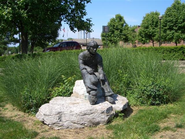 Prairie Boy, life-size bronze,Prairie Village,KS