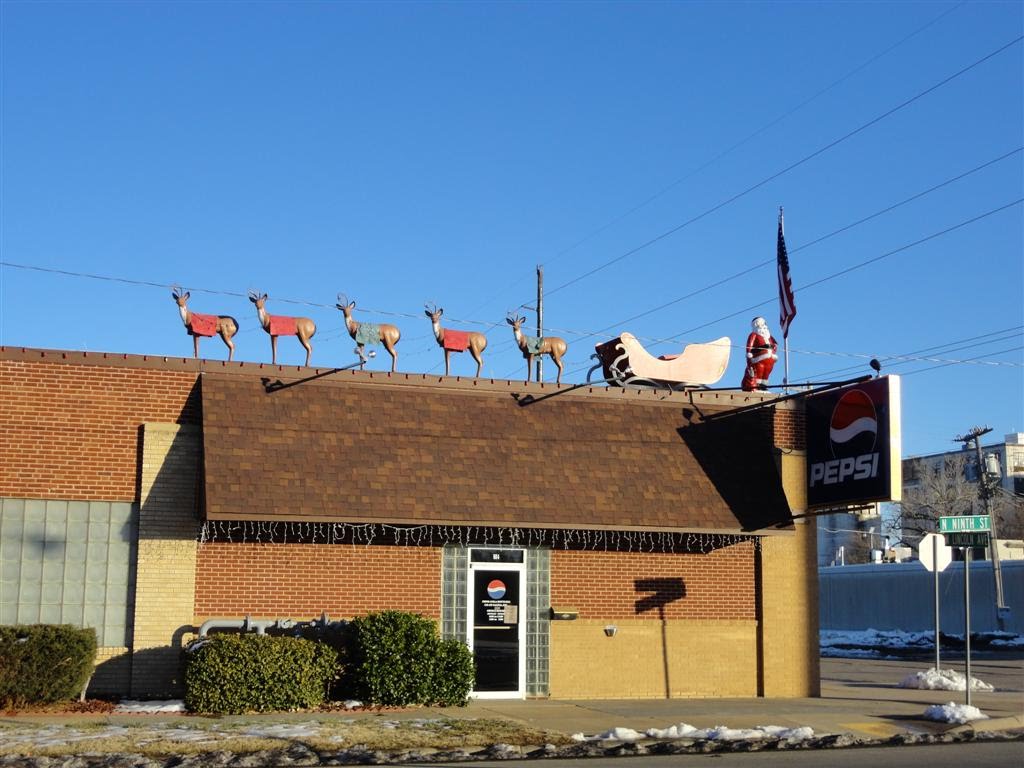 Santa and 5 of his reindeer, Salina, KS