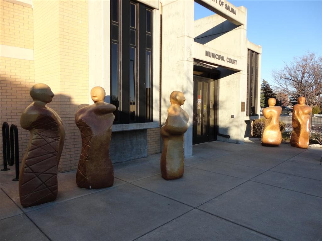 Woven by Conrad Snider, in front of Municipal Court building, Salina, KS