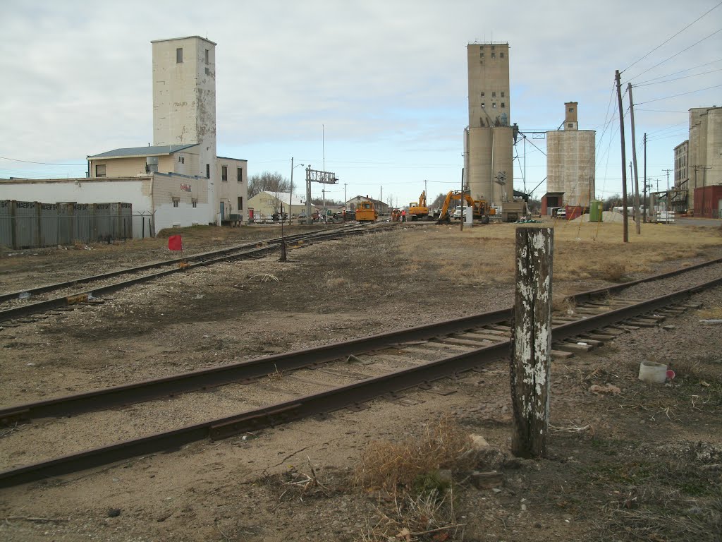 Santa Fe Ave., Railroad repair, from near N. 5th st. Salina Kansas, January 12, 2012
