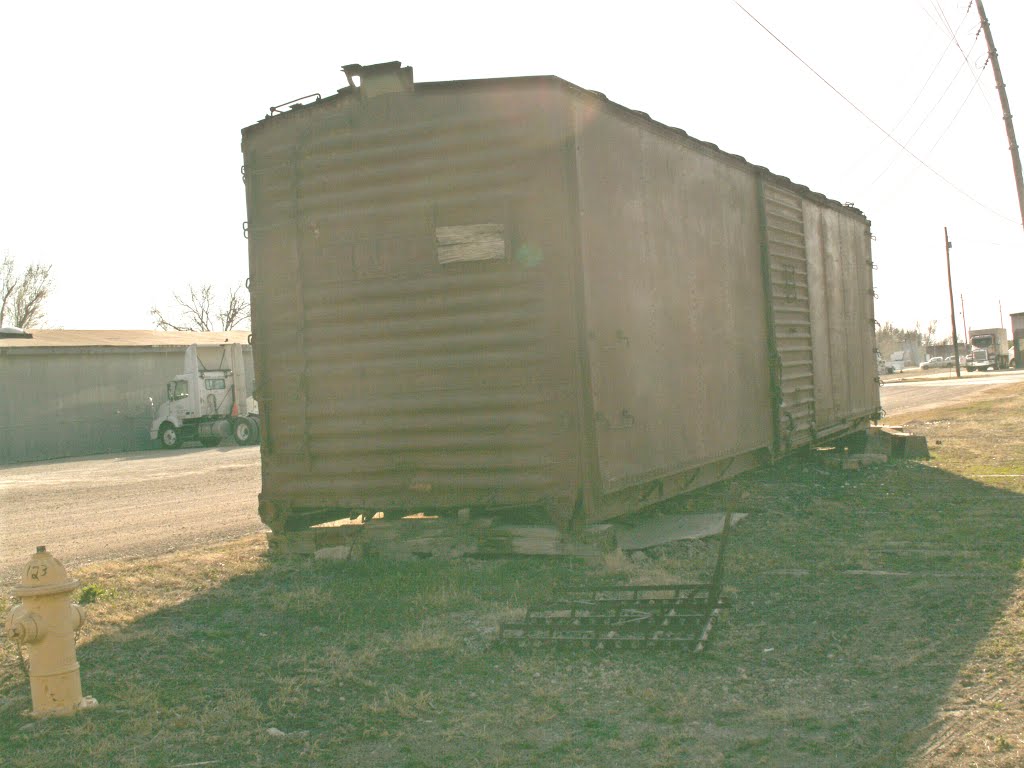 Stoarge Train Car, at corner of  N. Eighth Street and Pine Street