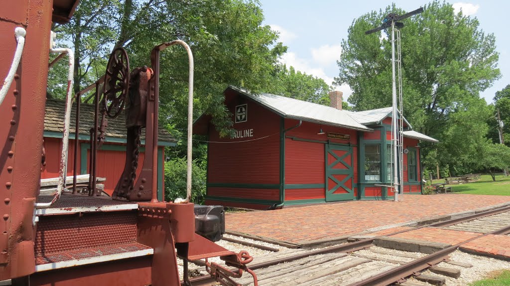 1910 ATSF Pauline Depot at Prairie Village on Ward-Meade City Park, Topeka, Ks