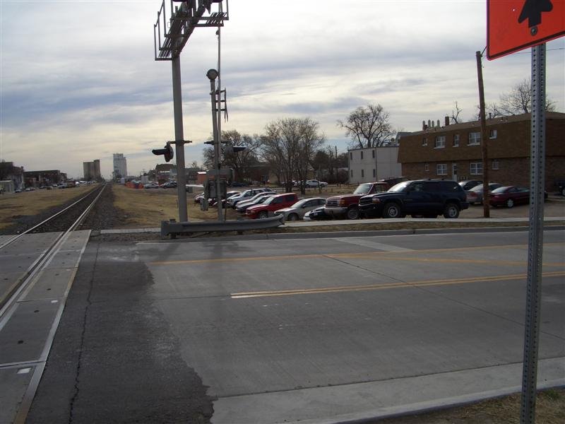 Looking down the tracks, Elm Street, Hays,KS