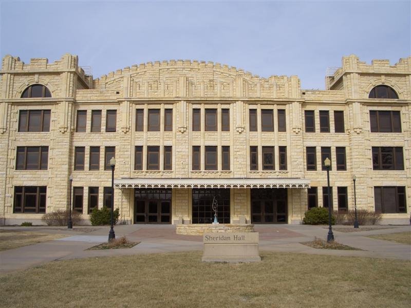 Sheridan Colliseum, limestone building, Fort Hays State University, Hays, KS
