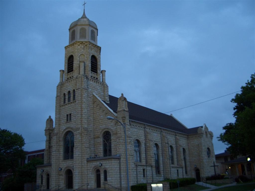 St Joseph Catholic Church, limestone, Hays, KS
