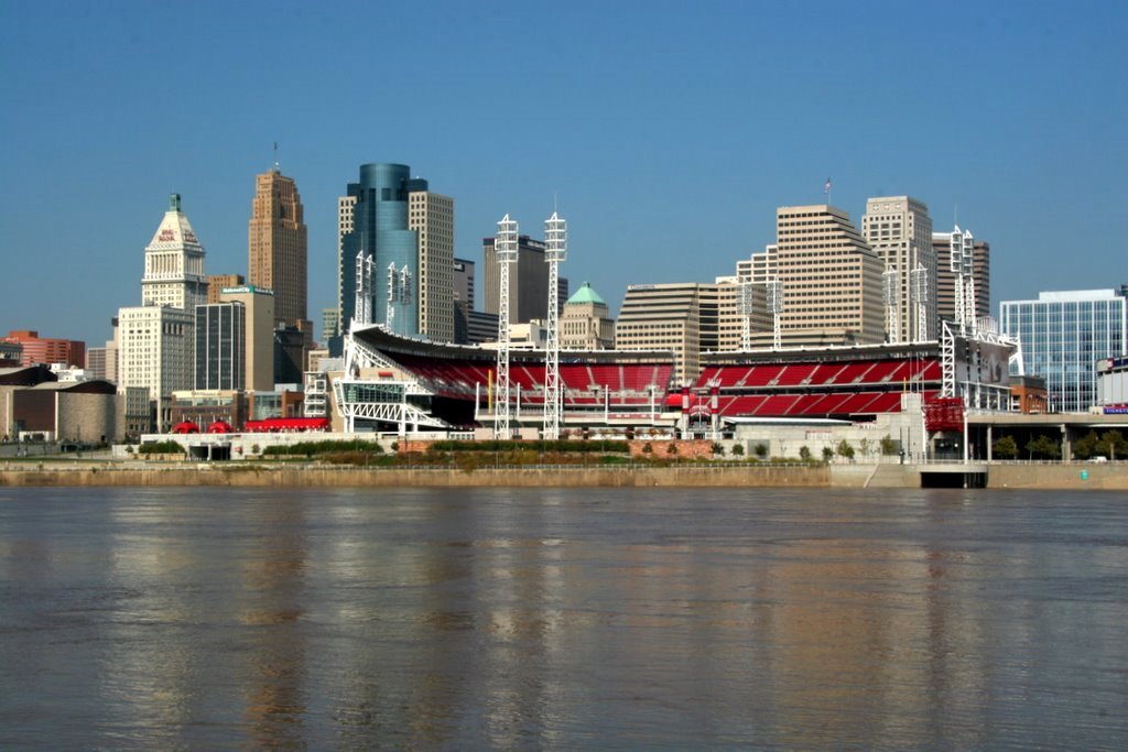 The Cincinnati skyline from Covington, Kentucky