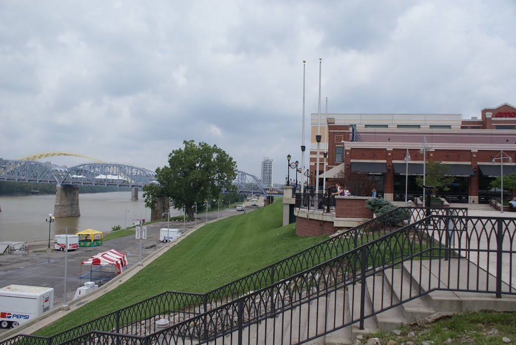 Looking at the Ohio River from KYs Newport Aquarium