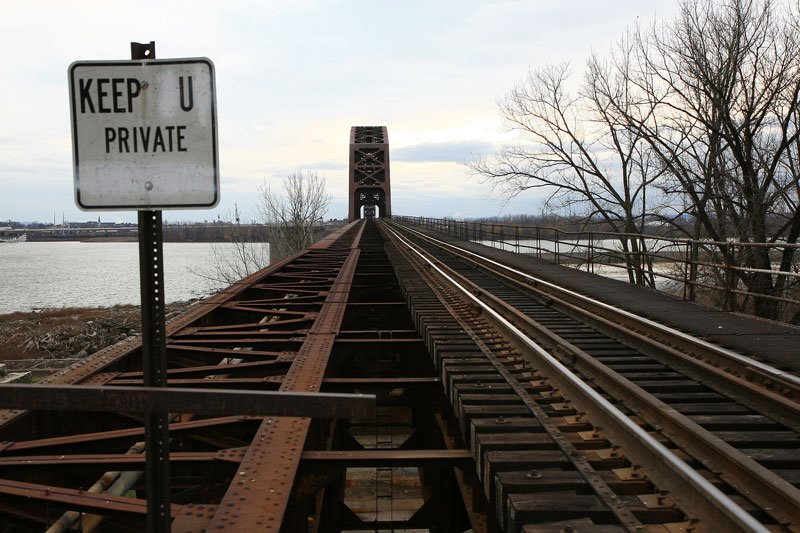 Indiana - Railway Bridge at Falls of Ohio