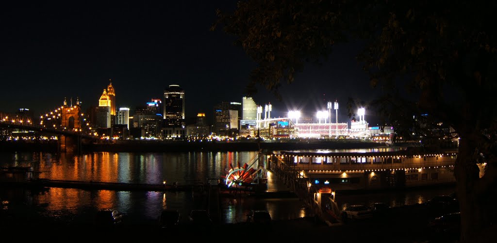 Cinci at night, 10 sec later the stadium set off fireworks... bad timing :(