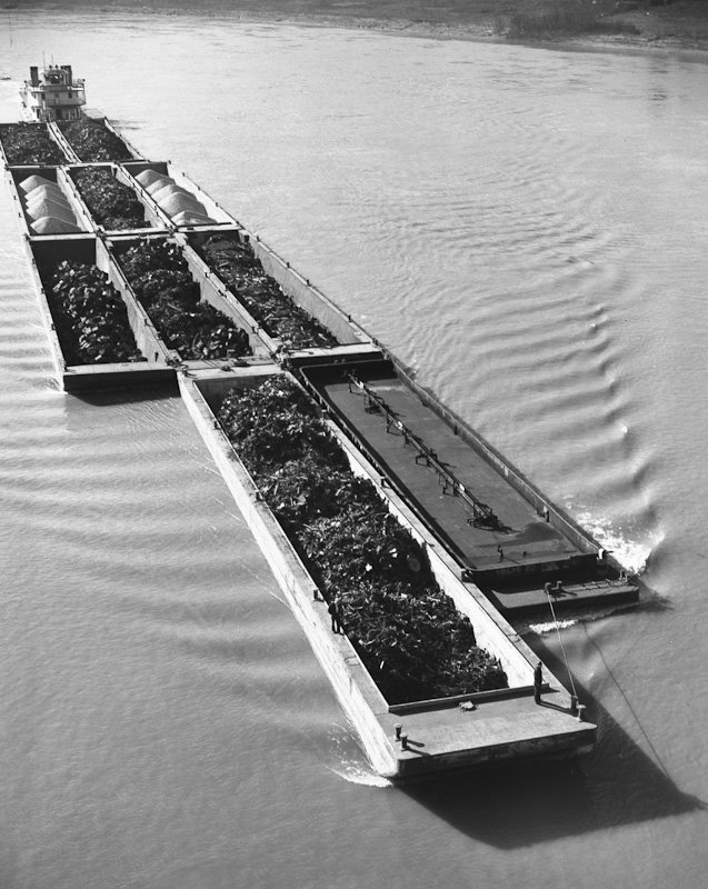 Upriver barge by Nelson Ronsheim