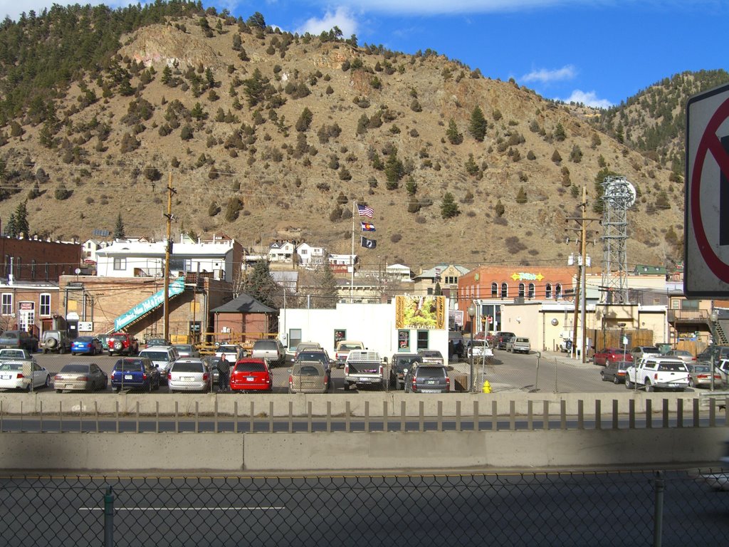 Looking into town from the water wheel