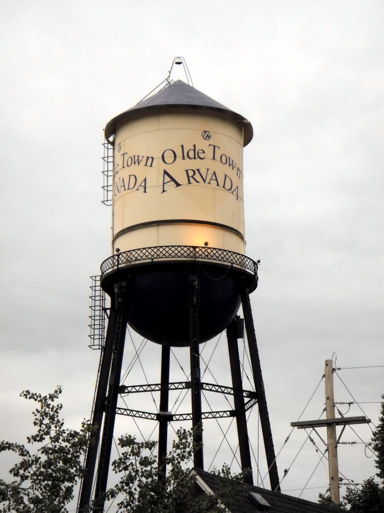 Olde Town Arvada, Colorado water tower