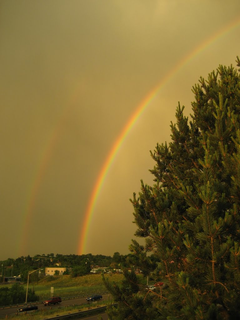 double rainbow evening