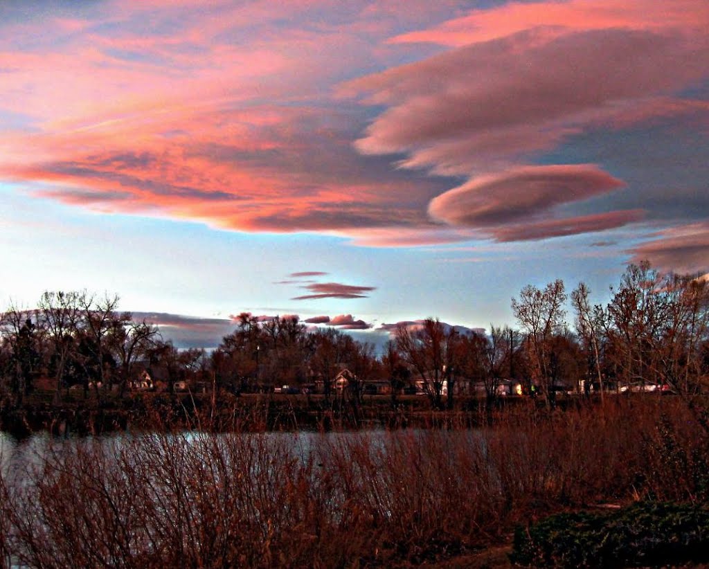 Winter evening sky