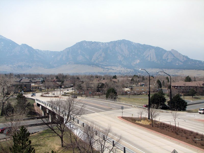 View from atop RTD Park n Ride in South Boulder.