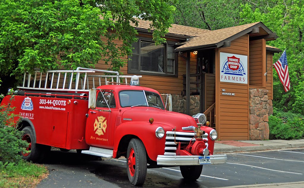 Insurance Agent with his own Fire Truck