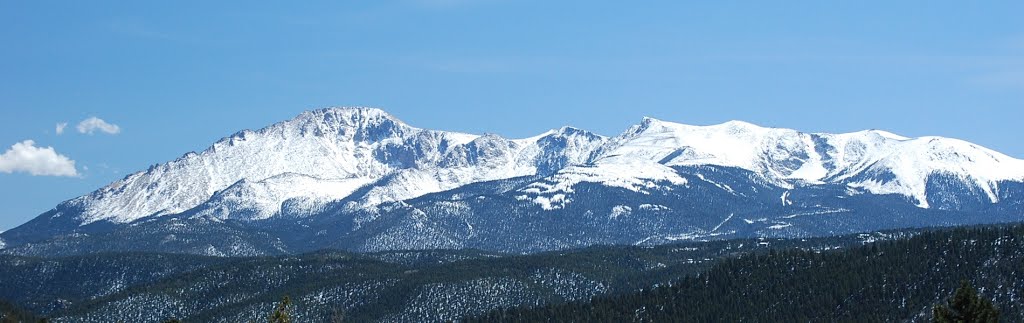 Pikes Peak from Woodland Park High School
