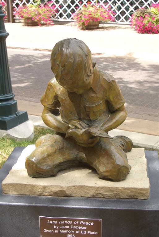 Little Hands of Peace, life-size bronze, Greeley, CO