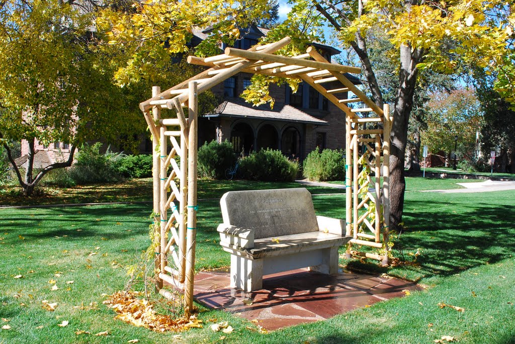 Brossman Bench by Ticknor Hall - Colorado College