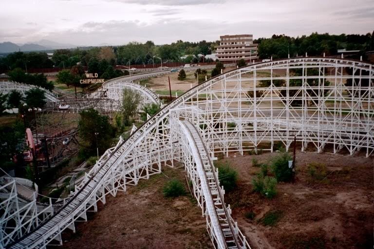 Cyclone roller coaster, Lakeside Amusement Park, Denver